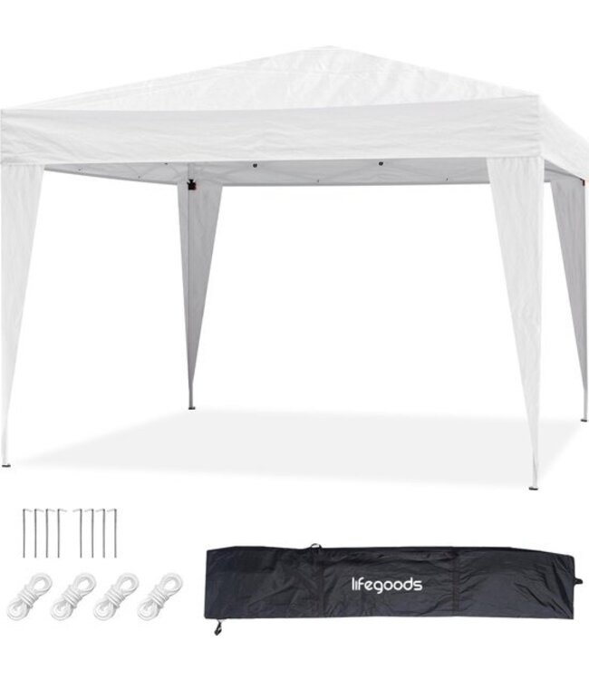 LifeGoods LifeGoods Partytent - 3x3 m - Easy Up - Wit