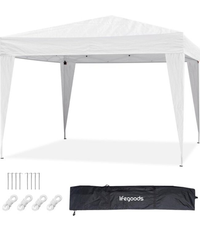 LifeGoods Partytent - 3x3 m - Easy Up - Wit