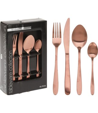 Tableware Collection Tableware Collection Bestekset - 16 delig - Roségoud - Rosegold