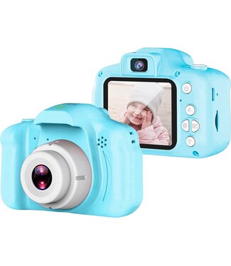 AyeKids AyeKids Kindercamera 2 in 1 - Voor & Achter Camera  - Incl. 32GB SD - Fototoestel voor Kinderen - Blauw