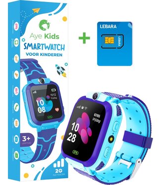 AyeKids AyeKids Kinder Smartwatch - Bel Functie – SOS Knop – Incl. Simkaart - Blauw