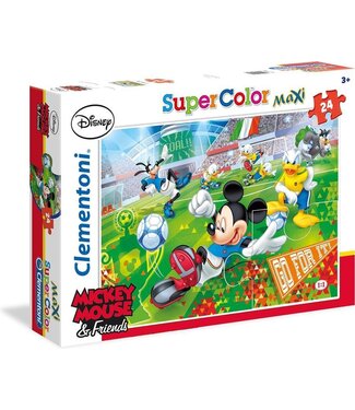 Tweedekans Clementoni Supercolor Maxi puzzel Disney Mickey Mouse and friends voetbal - 24 grote stukjes