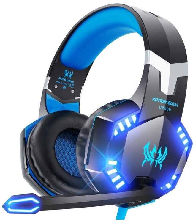 Kotion Each G2000 - Gaming Headset - Zwart/Blauw