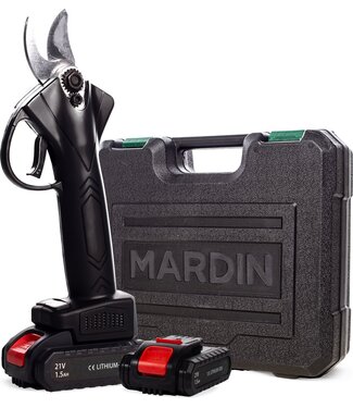 Mardin Mardin - Elektrische Snoeischaar - Inclusief Koffer - 2 Accu's - Zwart