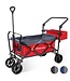 LifeGoods LifeGoods Bolderkar - Opvouwbaar - tot 120KG - 103L - Extra Draagtas en Duwstang - Wasbaar Polyester - 98x45cm - Rood/Grijs