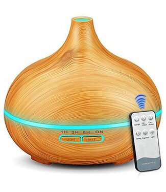 Merkloos Luxe Aroma Diffuser 400ML - Woodgrain Hout Design