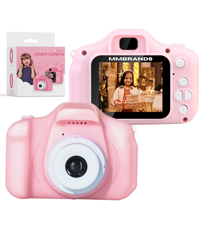 MM Brands Kindercamera - Kids Camera - Speelgoed Fototoestel Voor Kinderen - Digitaal - Incl. 32GB SD-Kaart - Roze