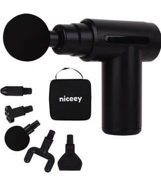 Niceey Niceey Professionele Mini Massage Gun - Draadloos - Zwart