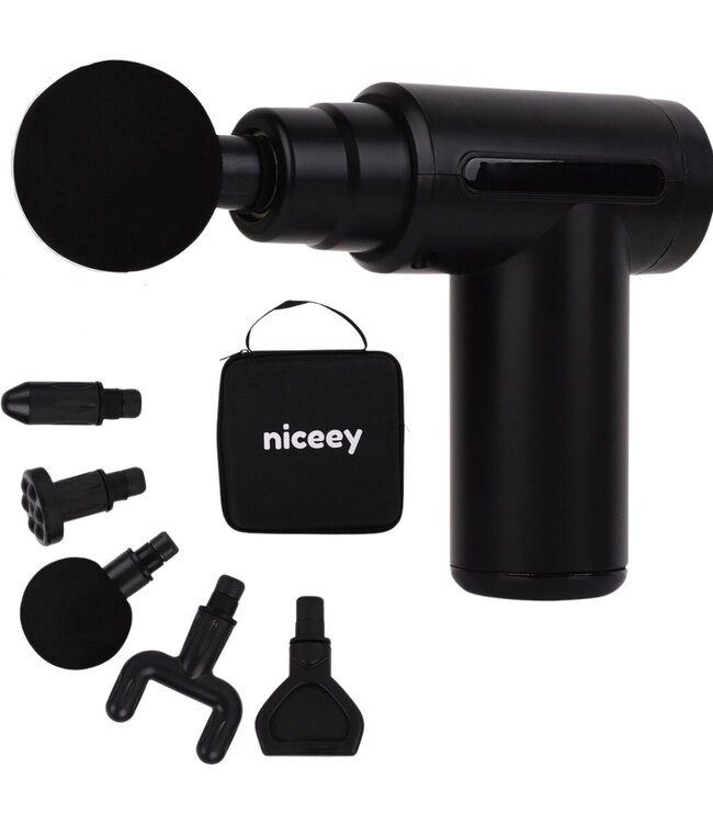 Niceey Professionele Mini Massage Gun - Draadloos - Zwart