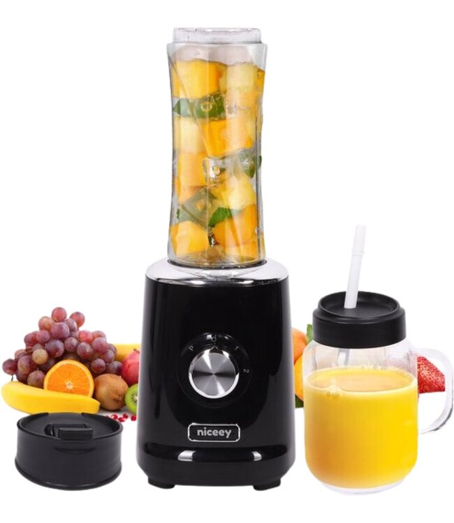 Niceey Niceey Mini Blender - Smoothie Maker - 500W - Zwart