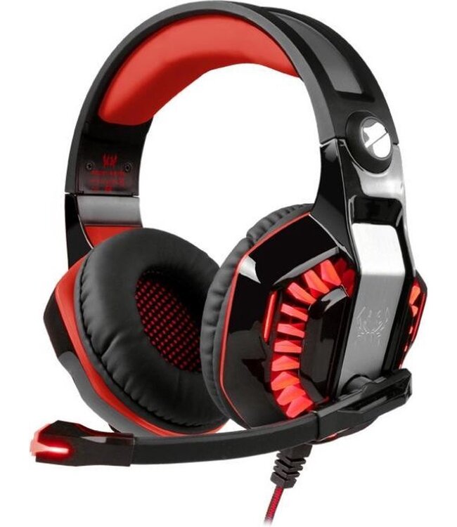 Kotion Each Gaming Headset - Windows - Zwart/Rood