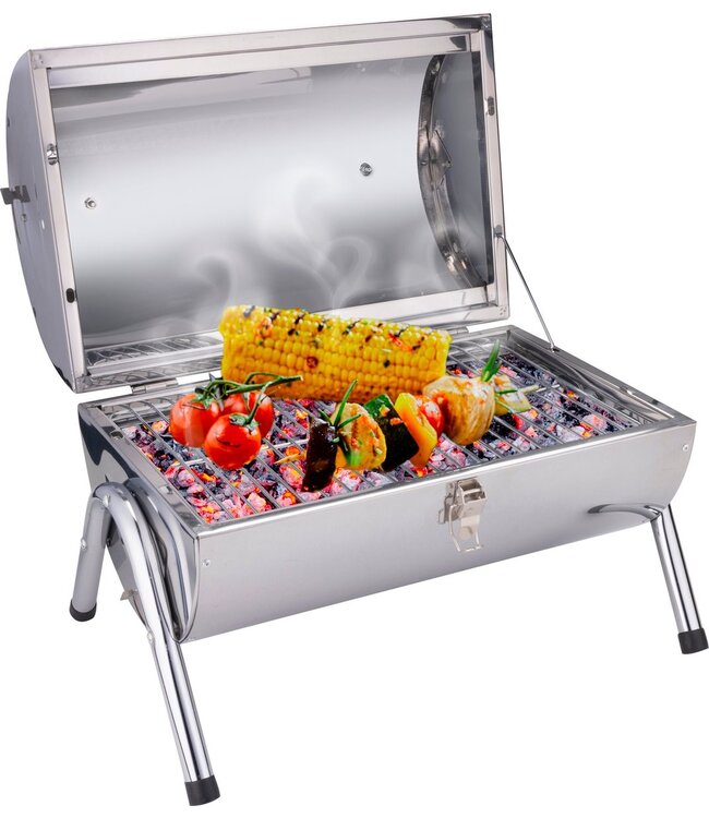 BBQ Collection draagbare houtskoolbarbecue - uitklapbaar - 42x29,5x37cm