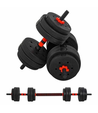 HOMdotCOM HOMdotCOM Set dumbbells met 12 gewichten 21 cm x 21 cm x 50 cm