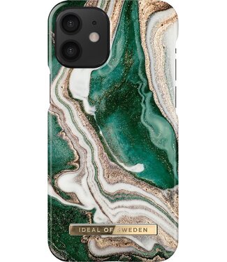 iDeal of Sweden iDeal of Sweden iPhone 12 Mini Backcover hoesje - Golden Jade Marble