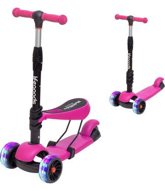 LifeGoods LifeGoods - Kids Scooter 2-8 Seat - Pink