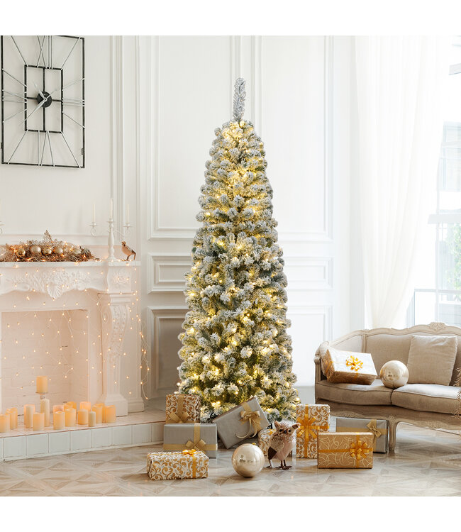 Coast 180 cm kunstmatige potlood kerstboom verlichte opvouwbare dennenboom sparren