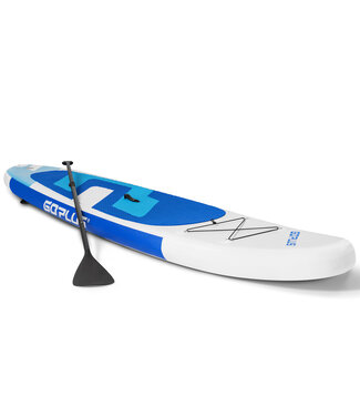 Coast Coast opblaasbaar stand -up bord sup paddleboard met rugzak 305 x 76 x 15 cm blauw + wit