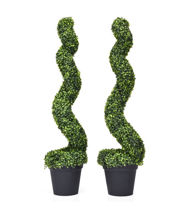 Coast 2er set 120 cm kunstmatige buxus kunstmatige plant gemaakt van PE kunstmatige plant groen