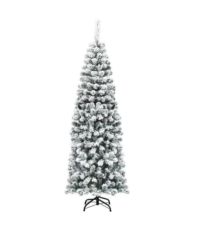 Coast Potlood Kerstboom Met Sneeuw - Met Metalen Voet - 180 cm