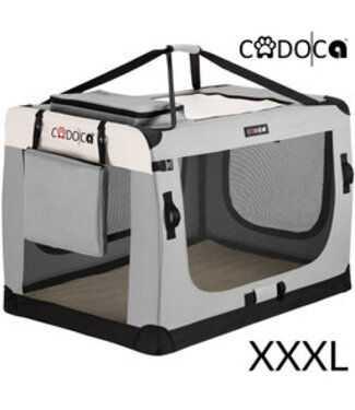 Cadoca Hondentransportbox Grijs XXXL 101x69x70cm