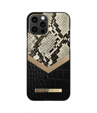 iDeal of Sweden iDeal of Zweden - ATELIER Apple iPhone 12 Pro Case - Middernacht Python