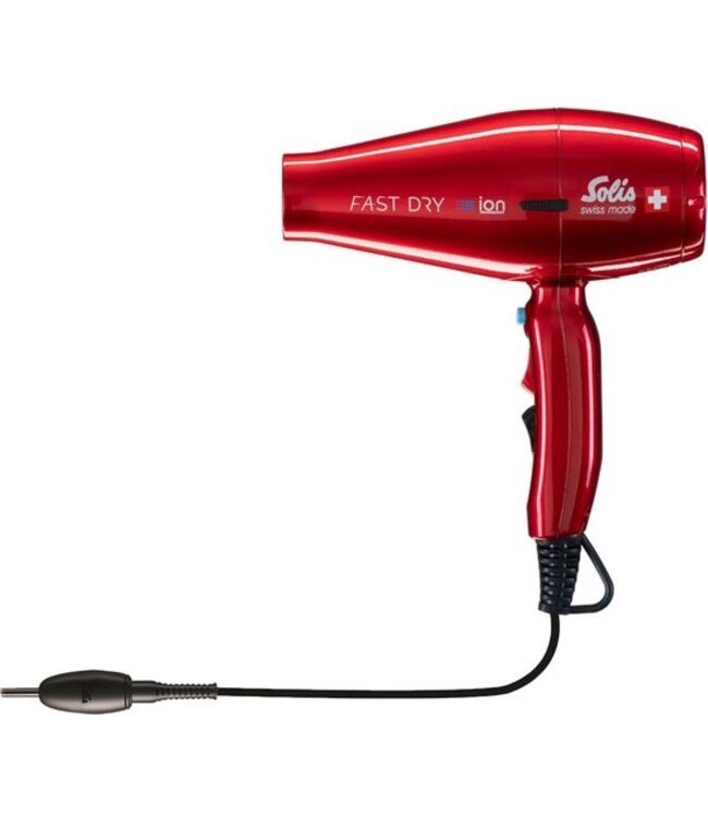 Solis Fast Dry 360º Ionic 381- Föhn - Haardroger Professional - Rood