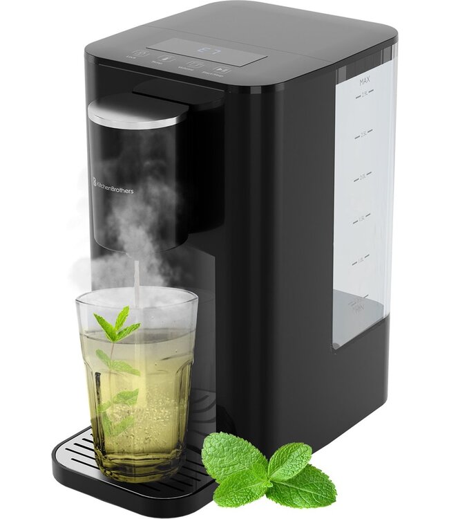 KitchenBrothers Heetwaterdispenser - 2,9L - Touch Display - Heetwatertap - 2600W - Zwart