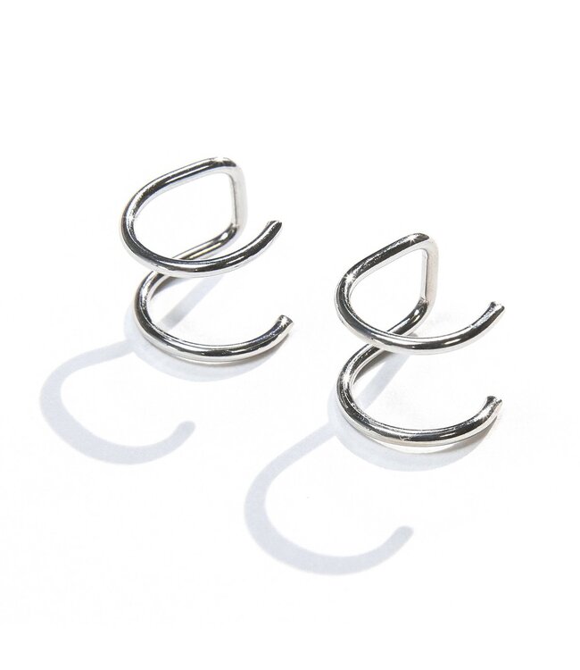 Laura Ferini Dames Ear Cuffs Isabella Zilver - Zilverkleurige Oorbellen