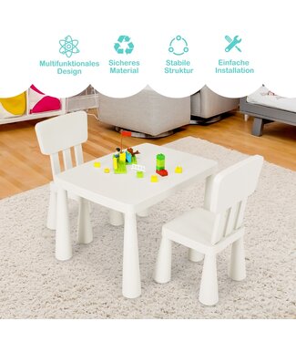 Coast Coast 3 TLG. Kinderstoelgroep kindertafel met 2 stoelen plastic kinderen