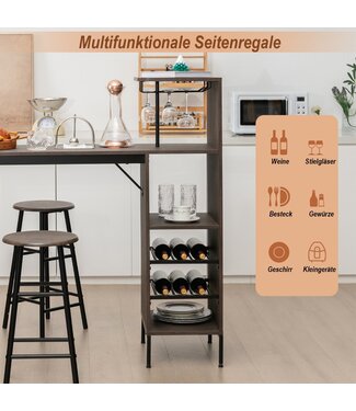 Coast Coast 3-delige Beardic & Stoelset eettafel ingesteld in tegenhoogte Brown