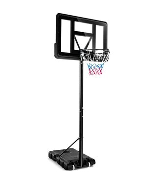 Coast Coast 130 - 305 cm basketbalstandaard met netwerk en 2 wielen Hoogte verstelbaar zwart