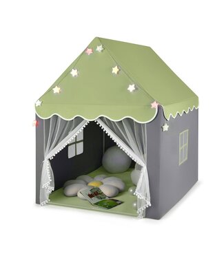 Coast Coast Children's Play Tent met Washable Mat & Star Lights & Windows 105 x 121 x 136 cm groen