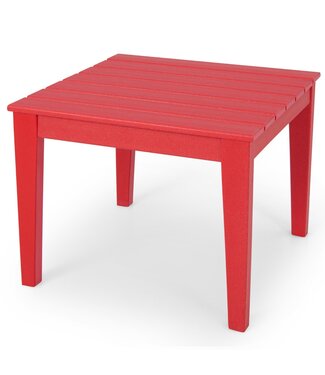 Coast Coast Square kindertafel weerbestendig hard -slagende speeltafel rood 64,5 cm x 64,5 cm