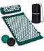 LifeGoods LifeGoods Acupressuur Mat met Kussen - Shakti mat - Spijkermat Incl. 2x Triggerpoint Bal - 66x40x2cm - Groen/Wit