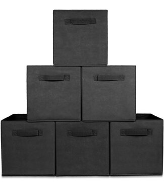 LifeGoods LifeGoods Kast Organizers - 6 Stuks - 20L - Textiel - Zwart