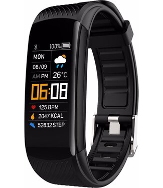 Denver Denver Activity Tracker - Stappenteller Horloge met Hartslagmeter - Bloeddrukmeter - IP67 waterproof - Stappenteller - BFH17 - Zwart