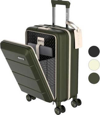 ONYX® ONYX® Handbagage Koffer met laptop-/voorvak - 35 L - 37 x 23,6 x 54,6cm - Olijfgroen