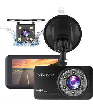 Qumax Qumax Auto Dashcam Voor en Achter Camera Full HD