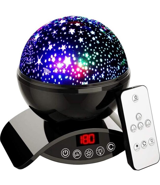 Qumax Sterren projector zwart - Sterrenhemel Projectie voor Kinderen - feestverlichting / discolamp - Galaxy projector - LED