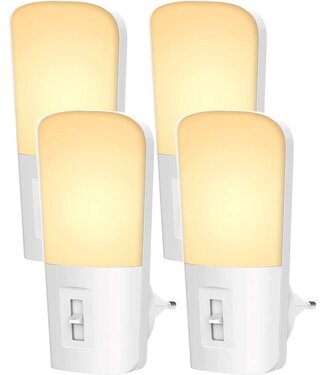 Qumax Qumax Nachtlampje LED 4 stuks - Dimbaar met Sensor - Wit
