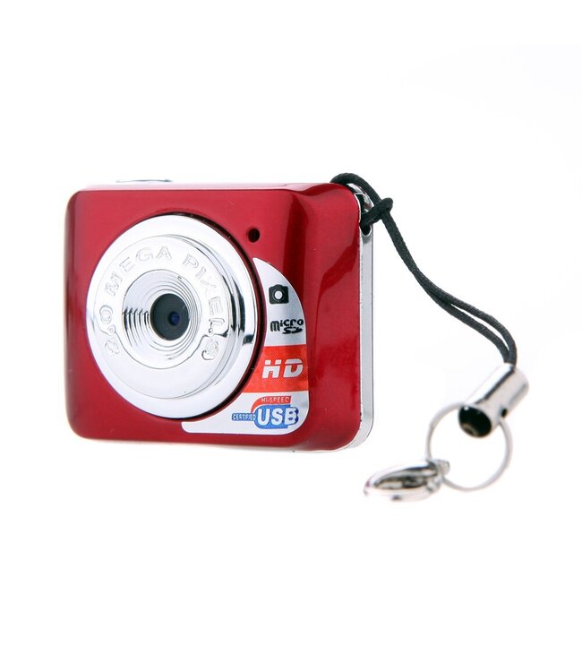 Camo - Draagbare mini camera recorder met microfoon - Sleutelhanger - 32 GB ondersteuning - Rood