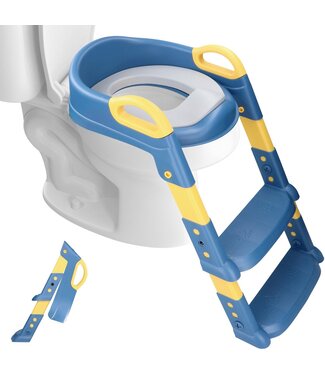 Macx & Macx Macx & Macx WC Verkleiner met Trapje - Inclusief Handvaten - Opvouwbaar - 2 tot 7 jaar - Blauw