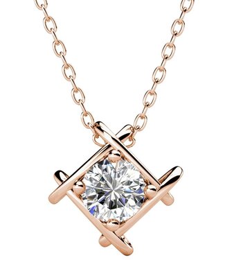 Yolora Yolora - Dames Ketting met Hanger - Kalpa Camaka Kristal - 18K Roségoud Verguld - Exclusieve Geschenkverpakking