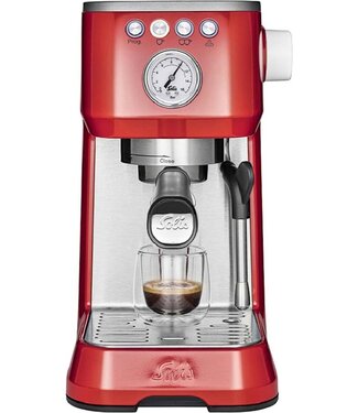 Solis Solis Barista Perfetta Plus 1170 Espressomachine - Pistonmachine Koffiemachine met Bonen - Rood