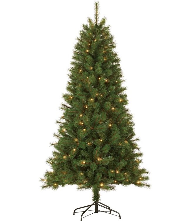 Giftsome Kerstboom -  Kunstkerstboom met ledverlichting - Buigbare takken - Warm wit licht - 155 CM - Groen