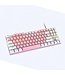 XUNFOX XUNFOX K80 RGB mechanisch 87keys TKL gaming toetsenbord - Windows/Mac game toetsenbord - blue switch - Mechanical Keyboard - QWERTY - anti-ghosting game toetsenborden - Roze/Wit