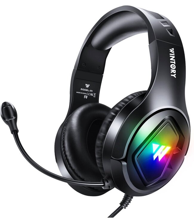 WINTORY M1 RGB Gaming Headset - PS4, Xbox One & laptops - Zwart