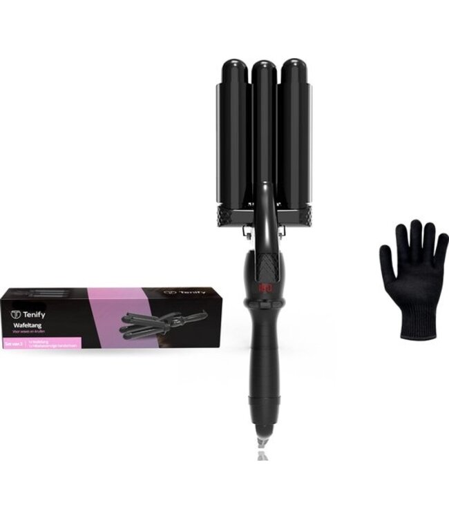 Tenify Tenify Wafeltang - Golvenkrultang - 25mm - Waver - Wave Krultang - Beach Waves - Moederdag Cadeautje