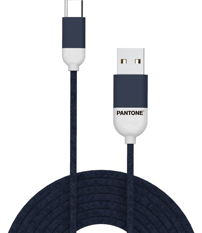 Celly Pantone - USB-Kabel Type-C, 1,5 meter, Blauw - Rubber
