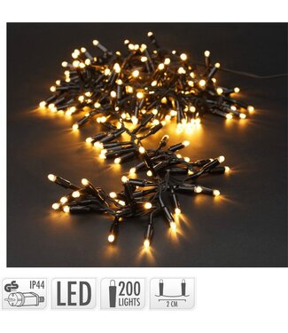 Ambiance Kerstverlichting Cluster 200 Led - Warm wit - 4 Meter - INCL Start-adapter